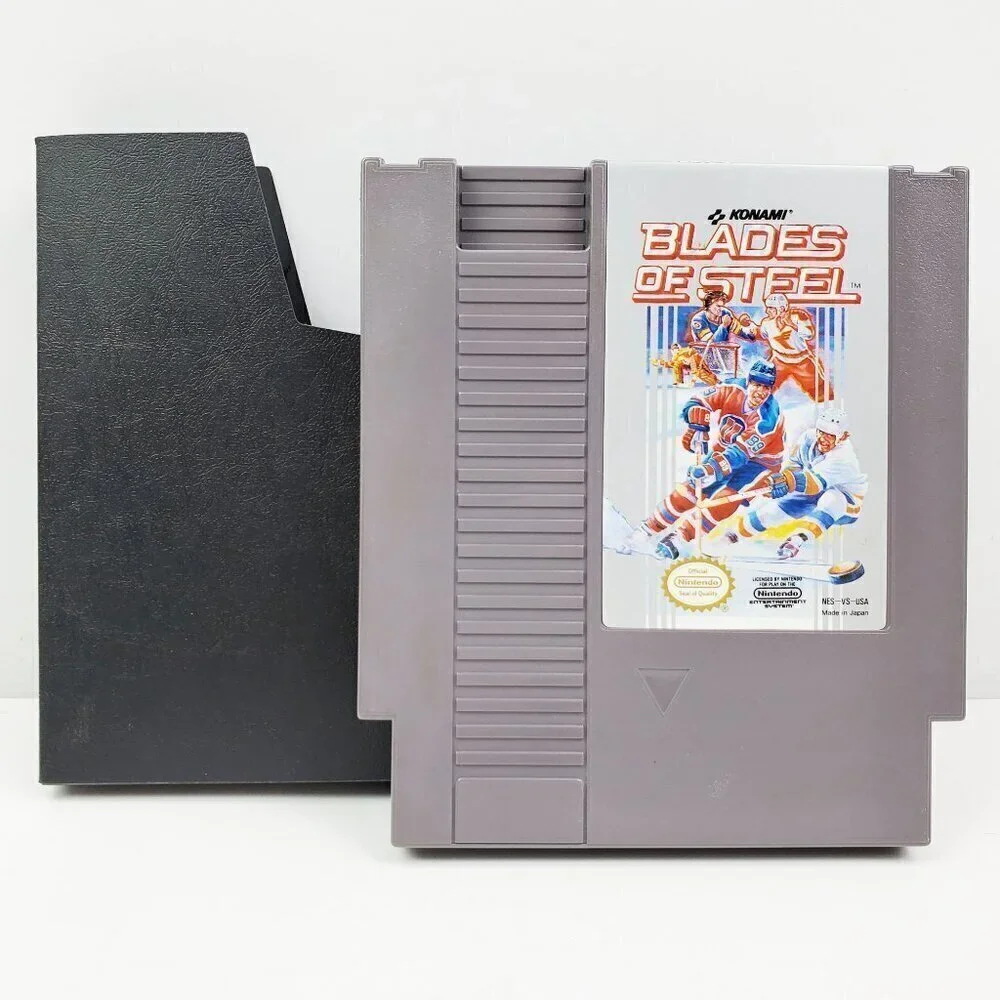 Blades of Steel NES Nintendo Video Game Cart. + Sleeve 1988 Authentic Tested